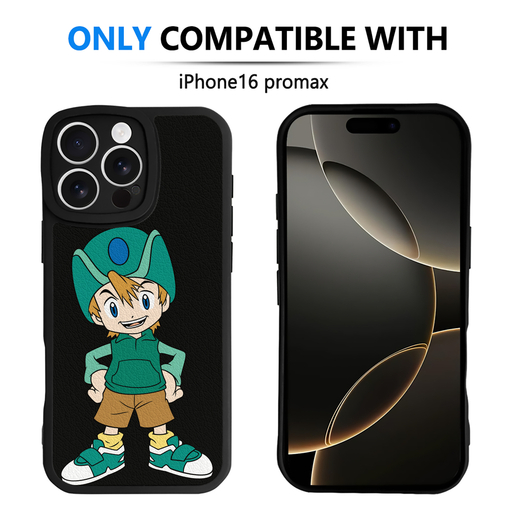 （画像用） Digimon デジタルモンスター/デジモン 【iPhone 16シリーズ対応】シリコンスマホケース（レザー調） 材質：シリコン